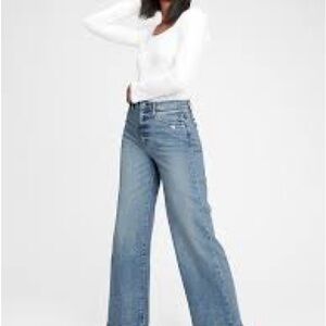 Gap Wide-Leg Sky High Blue Jeans